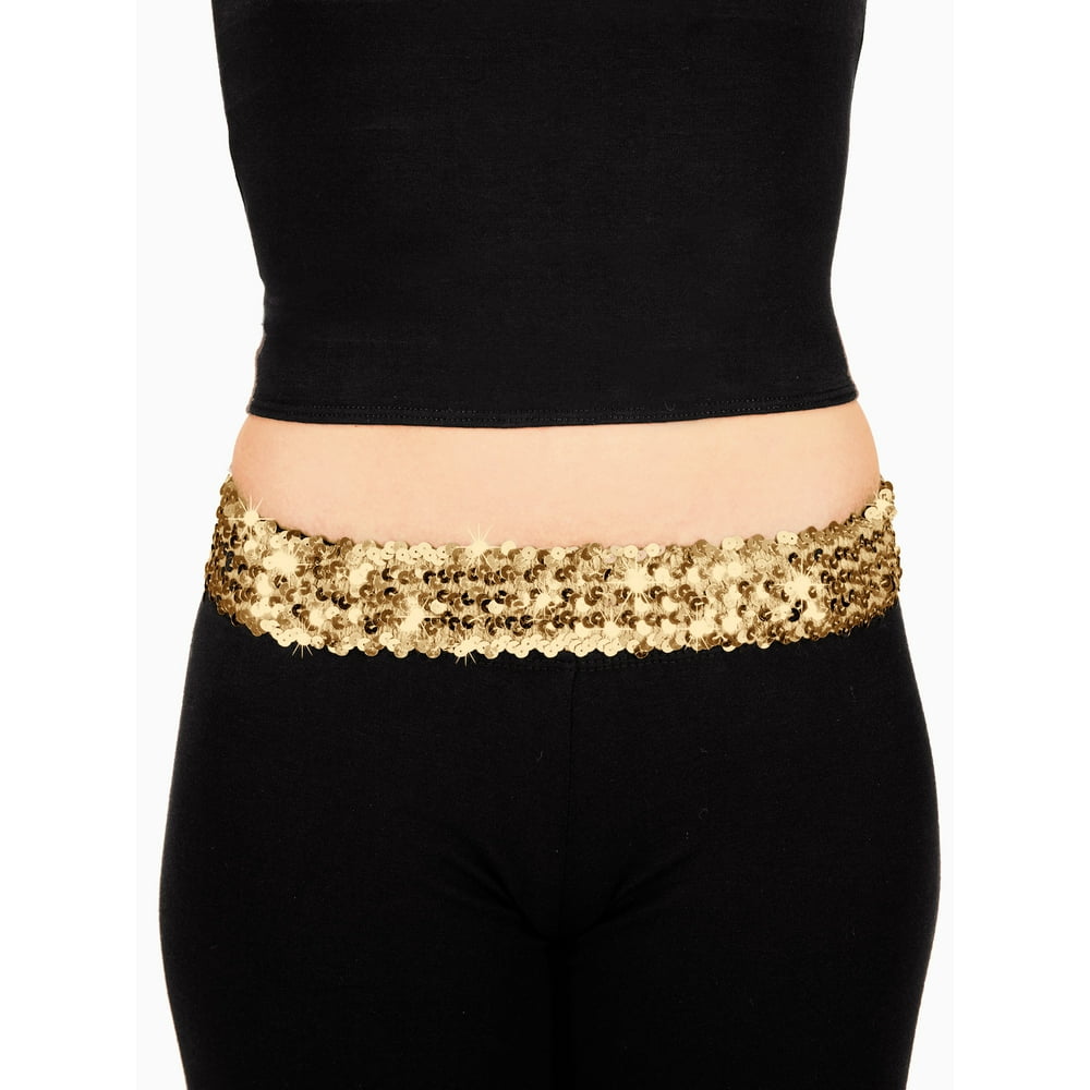 white sequin belt