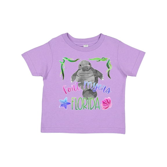 Inktastic Fort Myers Florida Cute Swimming Manatee Boys or Girls Toddler T-Shirt