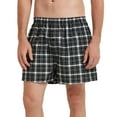 thumbnail image 5 of Onimisc Men's Woven Boxer Shorts Cotton Plaid Boxers for Men Underwear with Button Fly, 6 Pack, 5 of 9