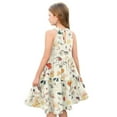 thumbnail image 4 of Abcomgle Girls Summer Dress Size 7-8 Casual Halter Neck Sleeveless Girls Dresses Floral Print A-line Sundresses Swing Basic Dresses 7-8 Years,Yellow, 4 of 7