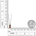 thumbnail image 2 of Gem Stone King Red Garnet Black Onyx Green Peridot 3 Stone Pendant Necklace for Women (1.34 cttw, Gemstone Birthstone, Round 5MM, 4MM and 3MM, with 18 inch Chain), 2 of 3