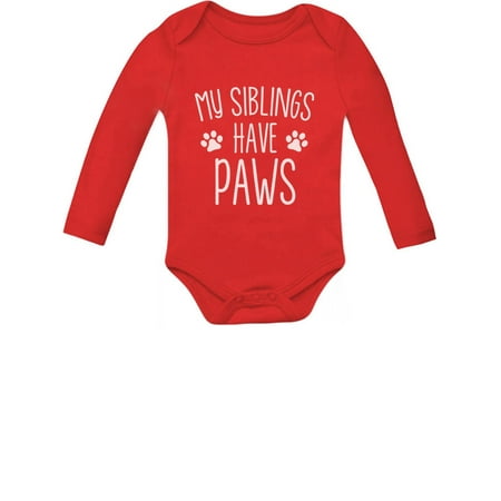 

Tstars Boys Unisex Pregnancy Announcement Baby Shower My Siblings Have Paws Funny Humor One Piece Infant Baby Shower Gifts Cute Newborn Party Baby Long Sleeve Bodysuit