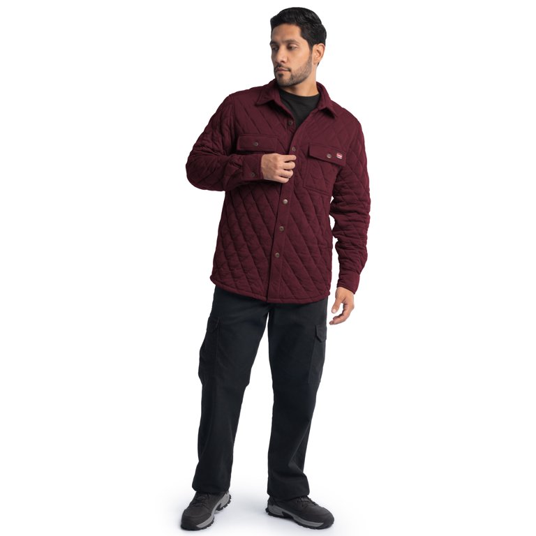 Wrangler Workwear Men's Quilted Polyester Shirt Jacket photo 2