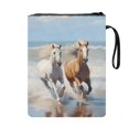 thumbnail image 2 of HELLHERO Book Sleeve Protector Pouch, 1 pc Polyester Handle Book Carrying Case for Paperbacks Hardcover Notebook Bible Journal Textbooks, 11.4 Inch X 8.66 Inch, 2 of 8