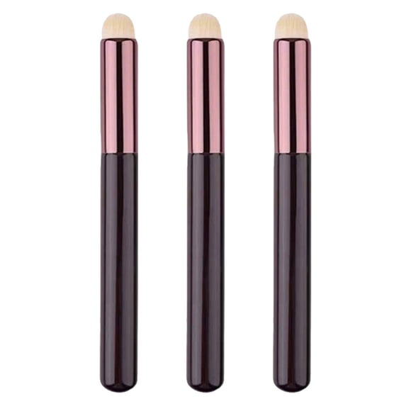 EeaseMX 3 pinceles de fibra artificial para labios, maquillaje, lápiz labial, brillo labial, difuminador.