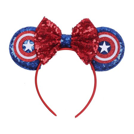 DRESHOW Minnie Oreilles Bandeaux Souris Oreilles Paillettes Arc Bandeaux Ajustable élastique Bandeau Paillettes Fête Décoration Costume Cosplay pour Femmes DRESHOW Minnie Oreilles Bandeaux Souris Oreilles Paillettes Arc Bandeaux Ajustable élastique Bandeau Paillettes Fête Décoration Costume Cosplay pour Femmes