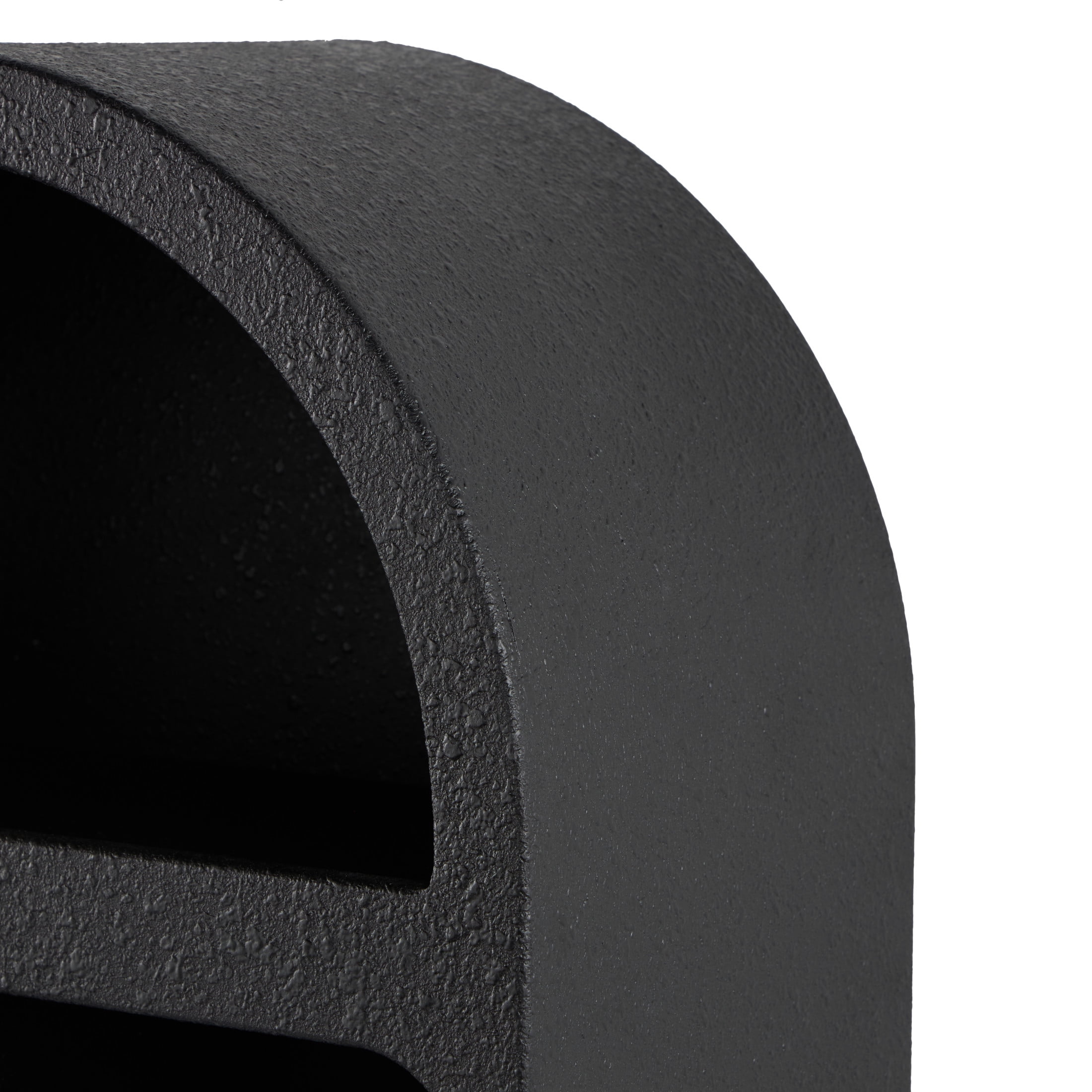 DecMode 16" x 8" Arched 4-Tier Black Geometric Wall Shelf with Rounded Block Shapes