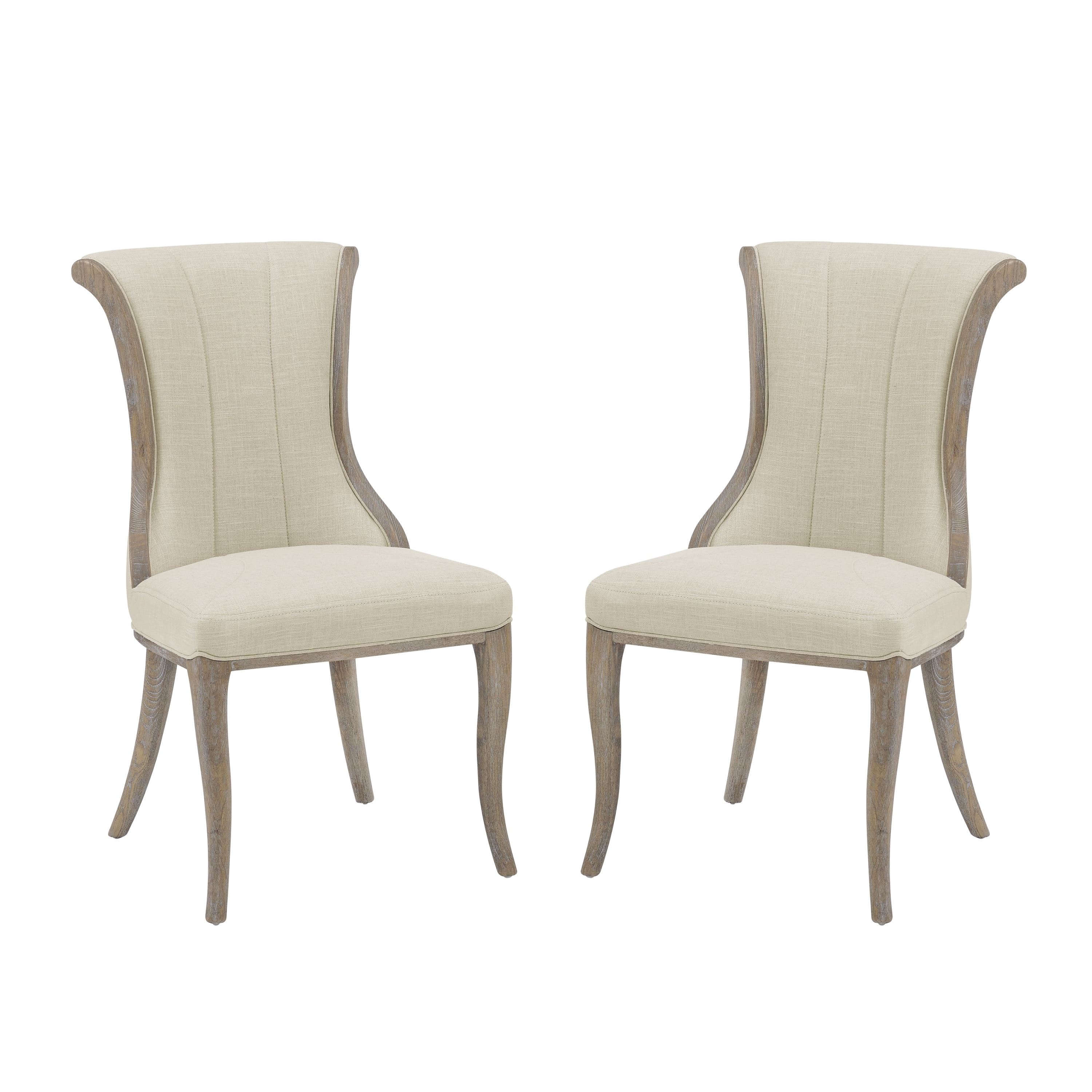 Linon Avalon Flared Back Chair, Set of 2, Multiple Colors - Walmart.com