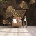 thumbnail image 1 of 3D Wallpaper Wood Golden Leaves SKU# WAL0041, 1 of 1
