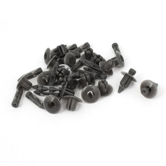 Unique Bargains 20pcs Car Gray Plastic Push Type Retainer Clip Rivet for 7mm Hole Dia