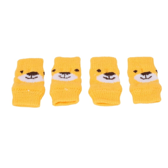 M Buder 4-Piece Dog Elbow Protector Sleeves, Cartoon Bear Pattern Pet Knee Pads & Joint Support for Large Dogs, Dirty Resistance Breathable Recovery Wear L Size (14 inches / 35.5 cm)