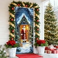 thumbnail image 4 of Reversible Design 35" x 72" Christmas Door Decor with Santa Pattern for Living Room Wall and Festive Gathering Setup D, 4 of 6