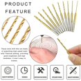 thumbnail image 3 of Micro Twist Drill Bit Set - 10Pcs 0.6mm-2.2mm Tiny Drill Bit 2.35 Shank HSS Mini Engraving Drill Bits Hole Drilling Tool, 3 of 5