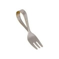 thumbnail image 3 of Stainless Steel Toddler Training Fork and Spoon Set – Ergonomic Loop Handle, Star Pattern, Durable Self-Feeding Utensils for Mealtime, 3.54in, 3 of 7