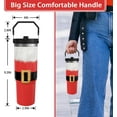 thumbnail image 2 of 30oz Christmas Santa Claus Tumbler - Red Stainless Steel Insulated Cup with Handle & Flip Straw Leakproof, Perfect Holiday Gift for Women Men (or Everyone), 2 of 6