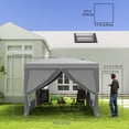 thumbnail image 3 of Outsunny 10'x10' Outdoor Pop Up Party Tent with Carrying Bag Light Grey, 3 of 10
