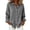 Gray, variant on Trendy Womens Tops Long Sleeve Windowpane Grid Plaid Button Down Shirts Relaxed Lapel Collar Lightweight Layering Shacket