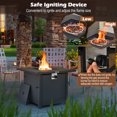 thumbnail image 4 of Patiojoy 32 Inch Patio Propane Gas Fire Table 50,000 BTU Square Fire Pit Table w/ Clear Glass Rocks & PVC Protective Cover, 4 of 10
