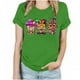 thumbnail image 1 of Fiudx Ofertas y Liquidaciones Camiseta de Manga Corta con Cuello Redondo y Estampado de Carnaval para Mujer, Moda y Ocio, 1 of 3