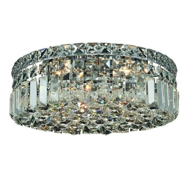 Elegant Lighting Maxime 14" 4 Light Elements Crystal Flush Mount