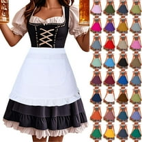 Jsaierl Oktoberfest Dress for Women Retro Medieval Elegant Goth Maxi Dresses Adult Costumes Princess 1800s Ball Gown Halloween Costumes