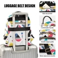 thumbnail image 3 of FORMRS Mini Backpack Purse for Women Travel Daypack Casual Shoulder Bag, Black Retro Pattern, 3 of 7