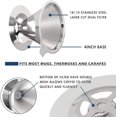 thumbnail image 2 of ShenMo Stainless Steel Double Filter Mug (Small Base, Coffee Maker Not Included), Rust Free Paperless Filter, Manual Filter, Glass Drip Coffee Maker, Coffee Gift, 2 of 5
