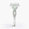 thumbnail image 3 of Dash Jewel Princess Cut Excellent 2.1 Ct Diamond Ring For Women's - Silver 14K White Gold Plated Ring - Halo Diamond Rings for Her - Eternity Band Twisted Cross Over Infinity Diamond Rings for Her, 3 of 6