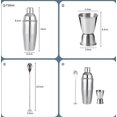 thumbnail image 3 of Bartender Tools Stainless Steel 3 Piece Set Cocktail Bar Equipment, 3 of 4