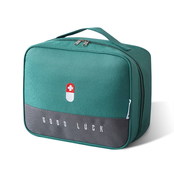 Billuyoard Bolsa de almacenamiento de primeros auxilios impermeable de gran capacidad clasificación paquete organizador suministros hogar para viajes al Almacenamiento y organización del hogar Verde