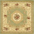 thumbnail image 1 of Unique Loom Tapis Motif Médaillon Versailles 4' x 4' Vert Carré/ivoire, 1 of 1