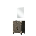 thumbnail image 5 of 24 In. X 18 Brown Oak Bath Vanity Cabinet - Acrylic Countertop & Mirror Soft Close Storage W D Door, 5 of 7