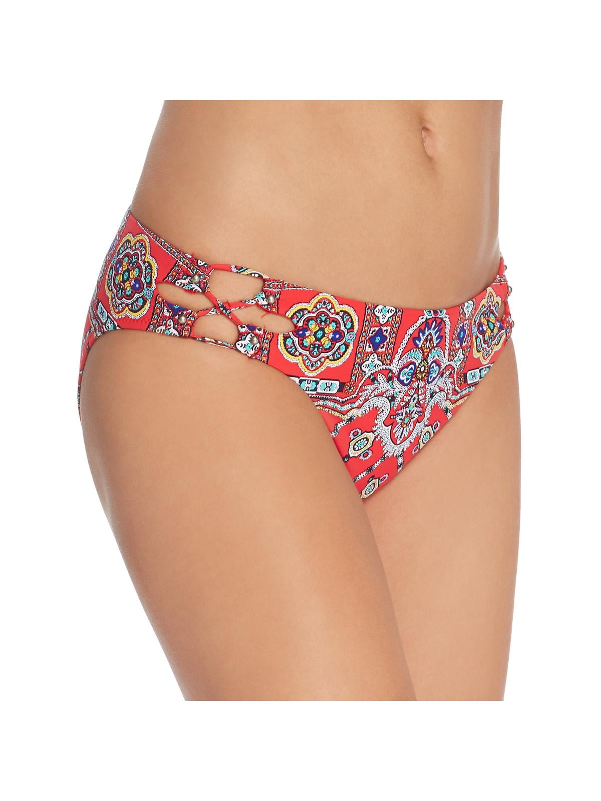 Becca Womens Animal Instincts Multi Reversible Bikini Swim Bottom XL BHFO 5017
