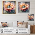 thumbnail image 4 of Designart "Orange Green Cactus Flower III" Floral Cactus Wall Art Print, 4 of 5