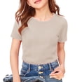 thumbnail image 4 of UAYOTSE Girls Shirts Cotton Short Sleeve Shirts for Girls Kids T-Shirts Tees Summer Tops,Sizes 7-8 Years, 4 of 4