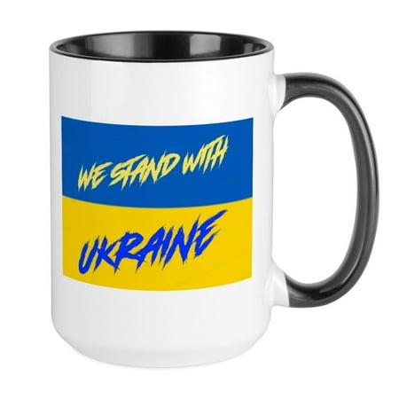 

CafePress - We Stand With Ukraine Mugs - 15 oz Ceramic Large Mug