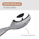 thumbnail image 3 of Set de Cubiertos para Bebé - Tenedor + Cuchara - Amababy - Silicón y Acero Inoxidable, 3 of 4