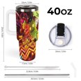 thumbnail image 3 of Geometry Dash 40 Oz Tumbler with Handle And Straw, Stainless Steel Double Wall Vacuum Insulated Coffee Cup Travel Mug for Gym, Outdoors, Commute, Work, 3 of 8