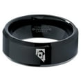 thumbnail image 2 of Tungsten Nevada The Silver State Playing Cards Band Ring 8mm Men Women Comfort Fit Black Beveled Edge Polished, 2 of 4