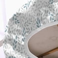 thumbnail image 3 of Spring Leaf Oval Fitted Tablecloths, Gay Blue Leaves Elastic Edged Table Cover, for and Indoor Outdoor Use, 48*6848" x 68"", 3 of 4