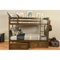 thumbnail image 4 of Bowery Hill Twin Wood Bunk Bed with Storage Drawers in Walnut Brown-Mattress Not Included, 4 of 7