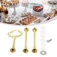 thumbnail image 4 of Mosiee 2/3 Tier Cakes Plate Stand Zinc Alloy Removable Mounting Fruit Tray Bracket Pastry Cupcake Fitting Plate Not Include For Wedding, 4 of 9