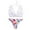 White, variant on 2025 Clearance! Clearance under $5 asdoklhq Plus Size Swimsuits for Women,Summer Swimsuit Female Two-piece Bikini Concise Swimsuit