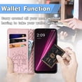 thumbnail image 2 of Conmpatible for T-Mobile REVVL 6 5G Wallet Case with Card Holder, Lovely Cartoon Cat & Dog Animal Embossed Pattern PU Leather Flip Cover Kickstand Magnetic Clasp Shockproof Case, Rosegold, 2 of 7