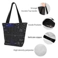 thumbnail image 5 of Kdxio Mathematica Science Women Reusable Grocery Bags Foldable Ripstop,Reusable Shopping Bags for Shopping,Gym,Gift, 5 of 7