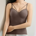 thumbnail image 4 of Warm Thermal Tank Top for Women Spaghetti Straps Camisole Fleece Lined Camisole Underwear Vest Khaki XL, 4 of 6