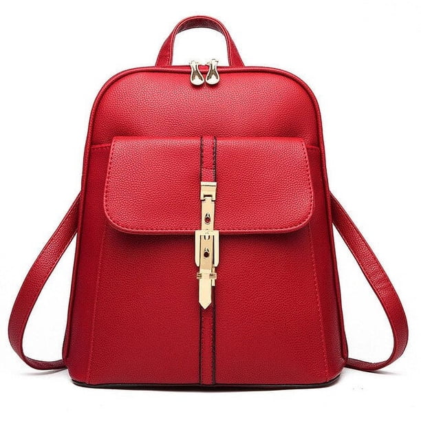 LHSHID casual patent pu leather Womens backpacks solid schoolbag female Rucksack women preppy style High quality school backpack