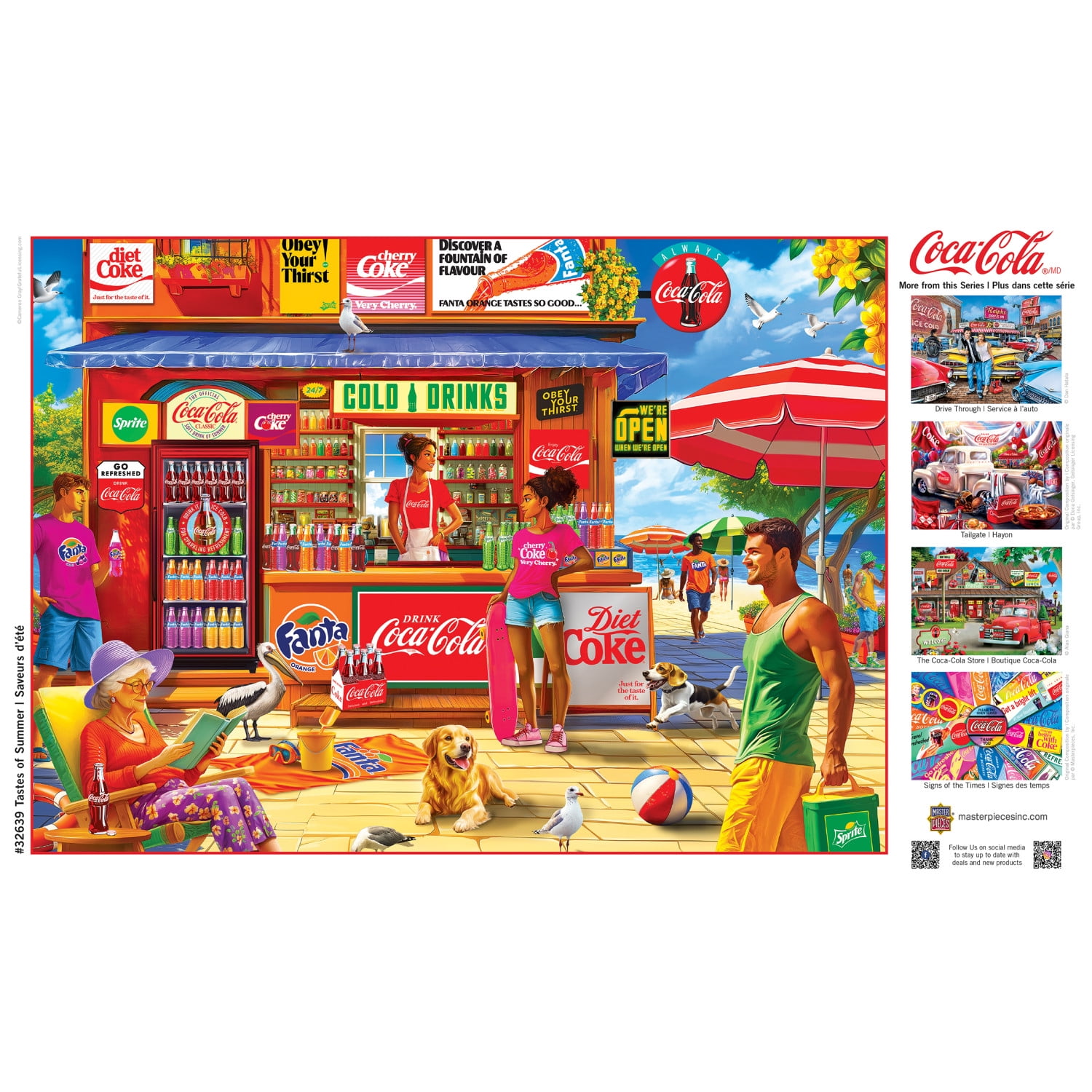 MasterPieces Coca-Cola EZ Grip Jigsaw Puzzle, 300 Piece, Country