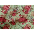 thumbnail image 4 of oneOone Cotton Cambric Mint Fabric Stripe|Leaves & Floral Artistic Craft Projects Decor Fabric Printed By The Yard 56 Inch Wide, 4 of 4