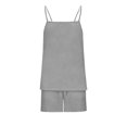 thumbnail image 7 of Fewfanhot Sets for Women Cotton-Linen Camisole Set, Adjustable Strap Tank Top & Loose Shorts, Soft Casual Lounge Wear, 7 of 7